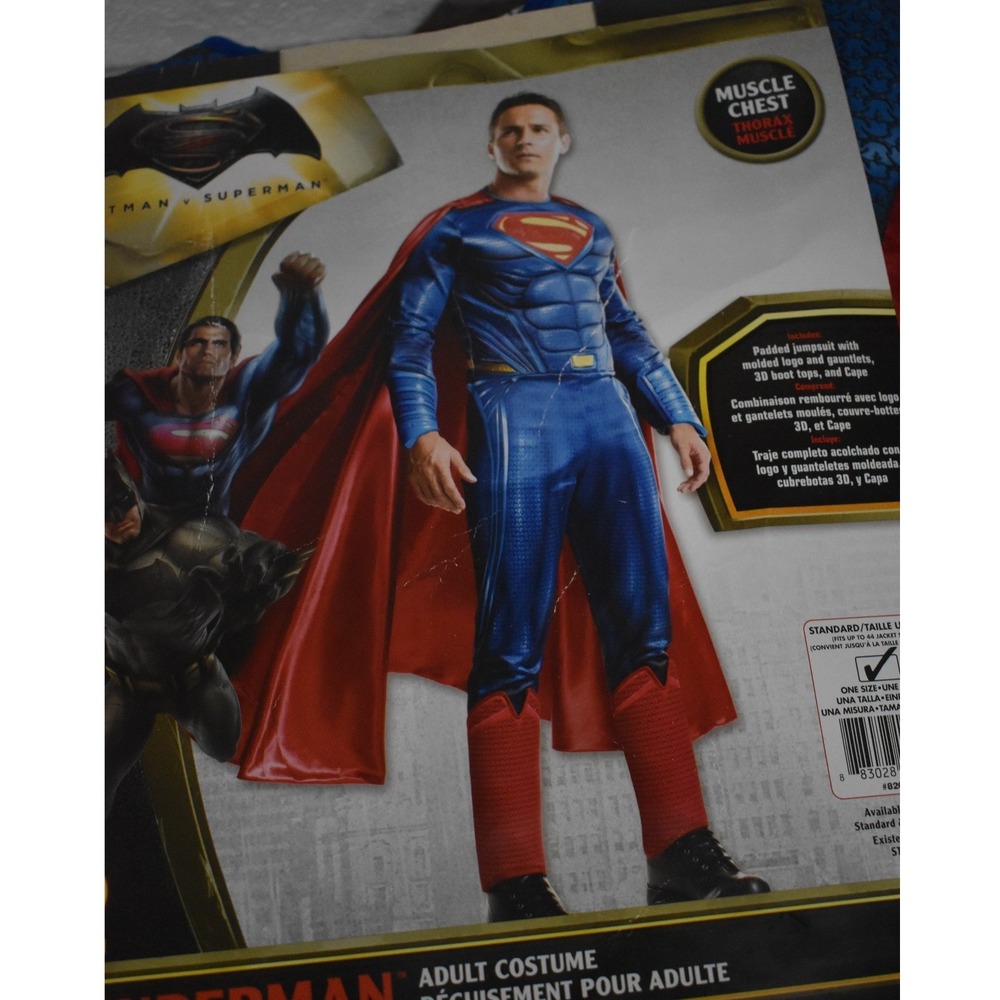 Superman Batman v Superman Muscle Chest Adult Costume Standard 820074 Blue Red